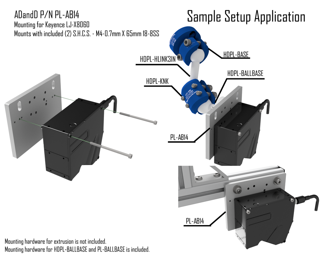 Keyence LJ-X8060 Mounts to PL-AB14 | Pop Link® Mounts – Pop Link ...