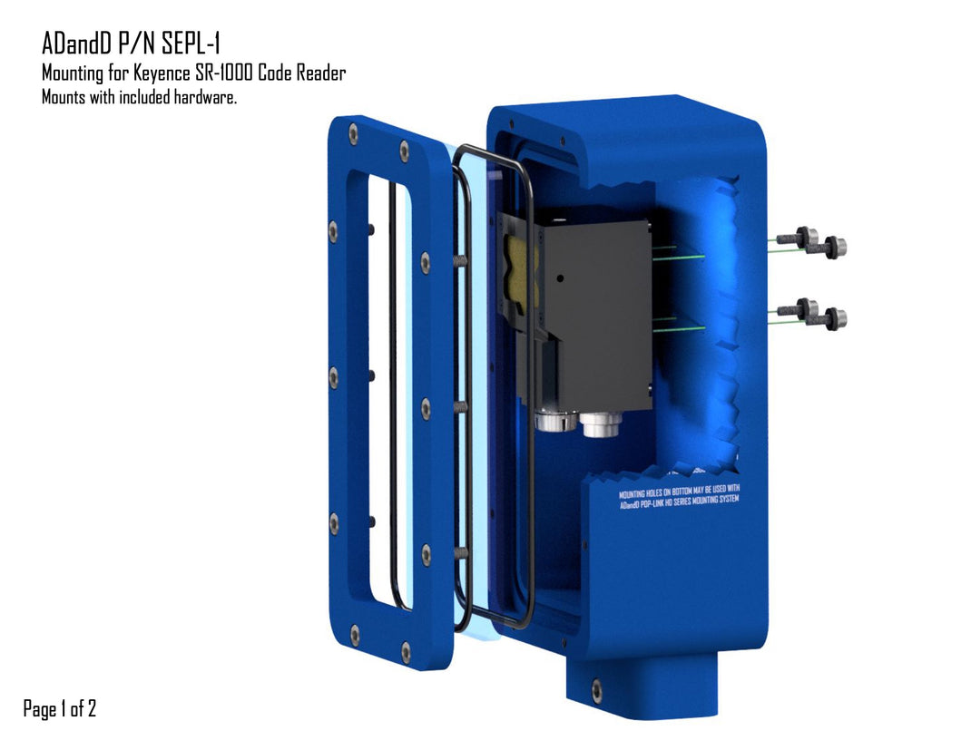 Keyence SR-1000 Code Reader Mounts to SEPL-1 Enclosure | Pop Link ...