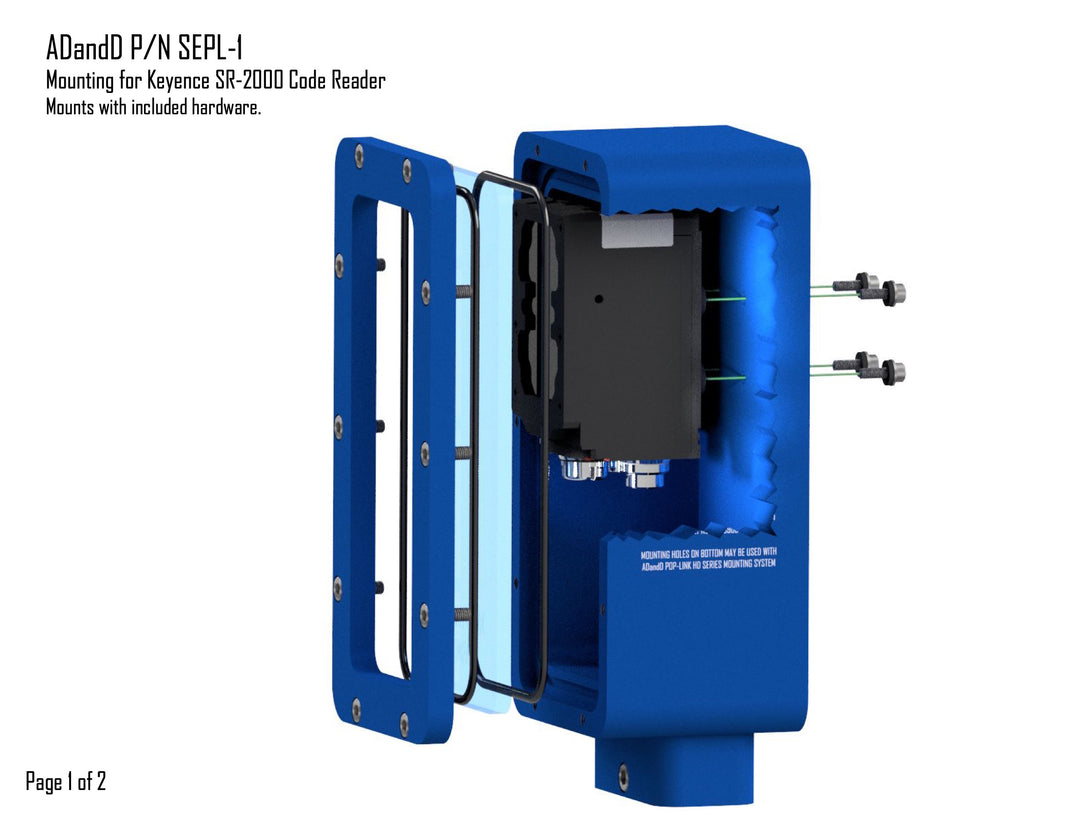 Keyence SR-2000 Code Reader Mounts to SEPL-1 Enclosure | Pop Link ...